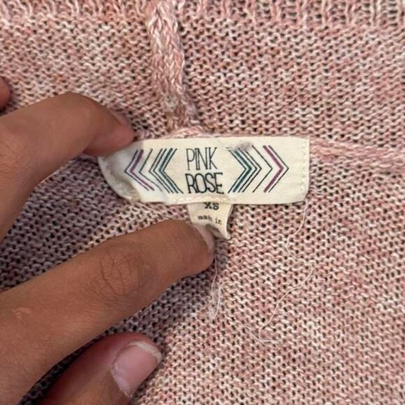Pink Boho Open Front Cardigan - Picture 5 of 5